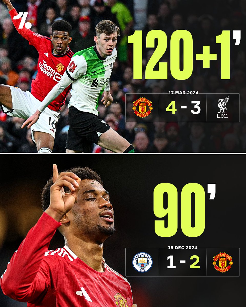 OneFootball's tweet photo. Amad Diallo loves a late winner against a rival 🤩 https://t.co/xZbNwfroE4