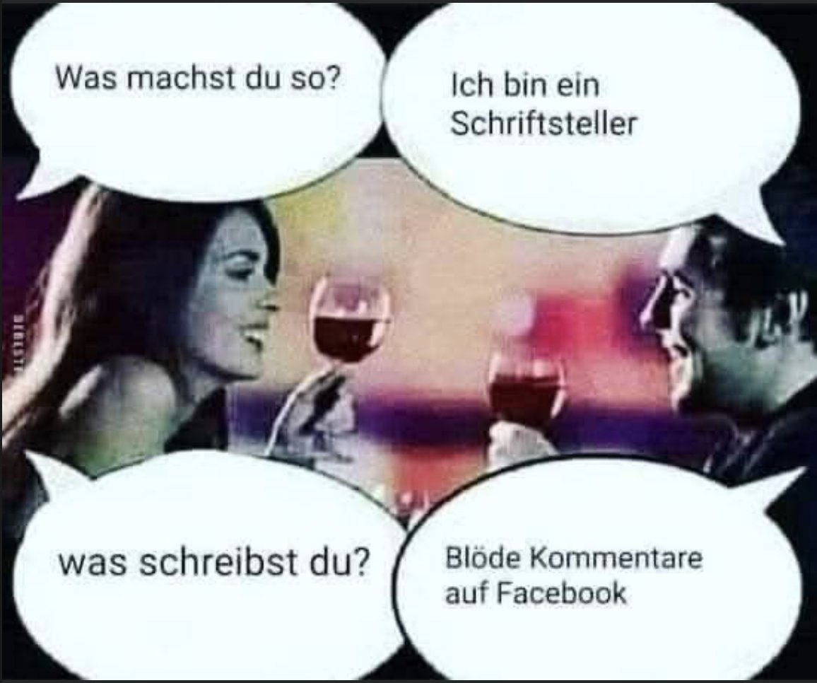 in letzter Zeit fühlte ich mich von Schriftstellern umzingelt 🙃