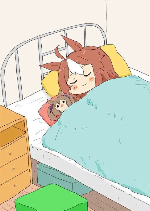 ファル子ぬいぐるみを手に入れたリッキーちゃん 