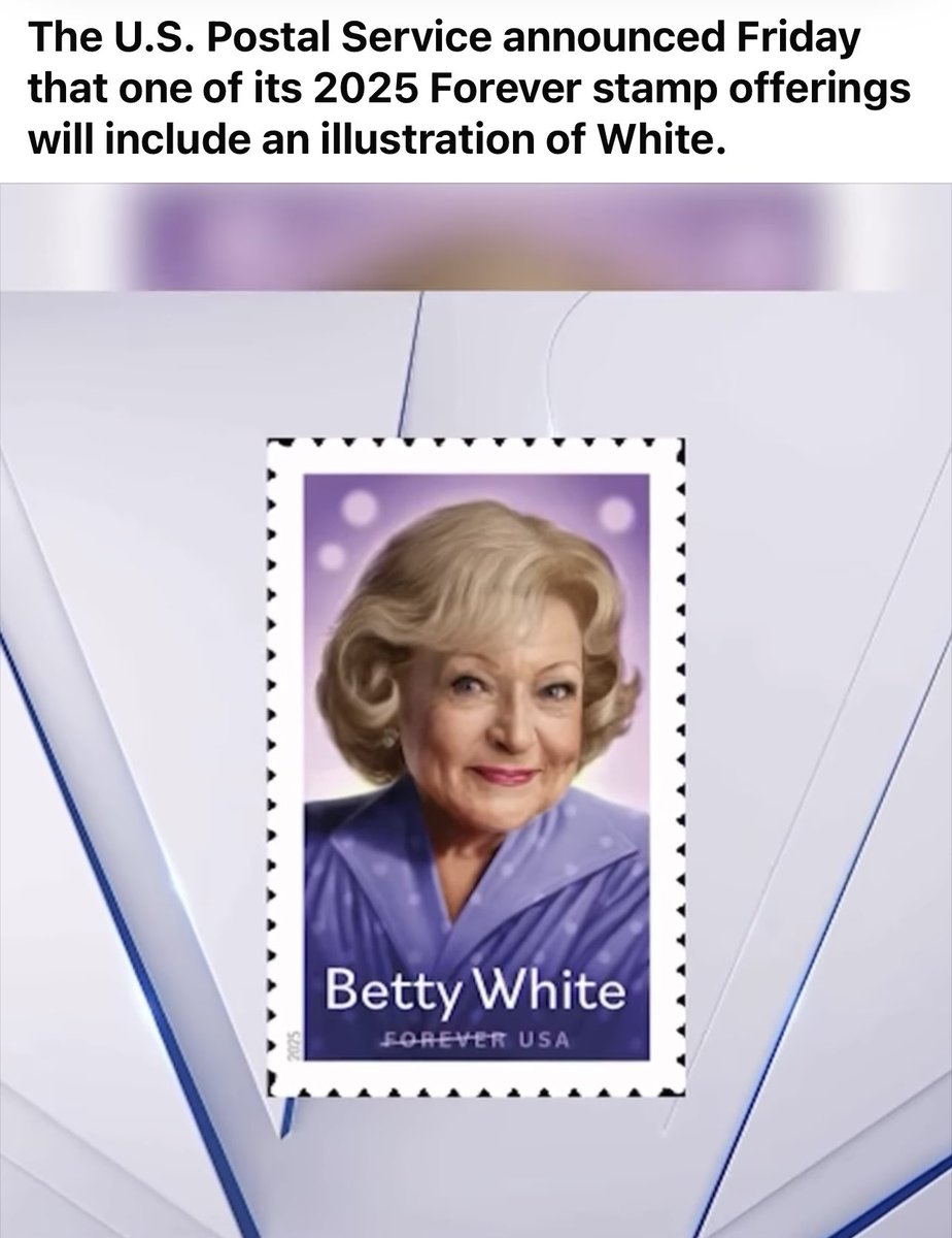 MichelleMaxwell's tweet photo. This may be the best thing USPS has ever done. Who else loved Betty? https://t.co/jtODwn4xwg