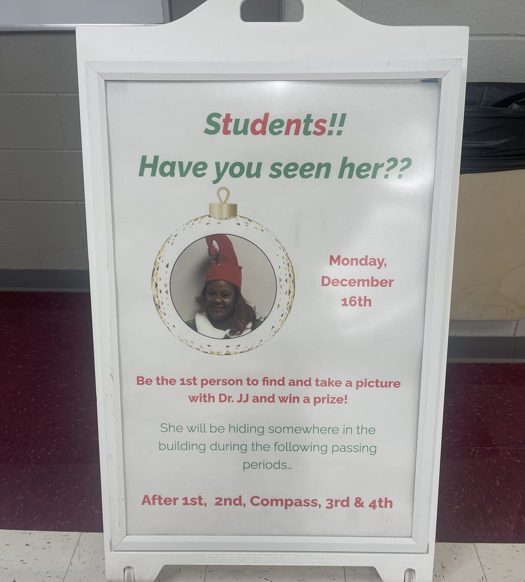 LockportHS205's tweet photo. East Campus students!! Keep your π peeled for Dr. JJ tomorrow! You never know where she might pop up next!
#PortPride
@DrJJprincipal https://t.co/AWwa77IXof