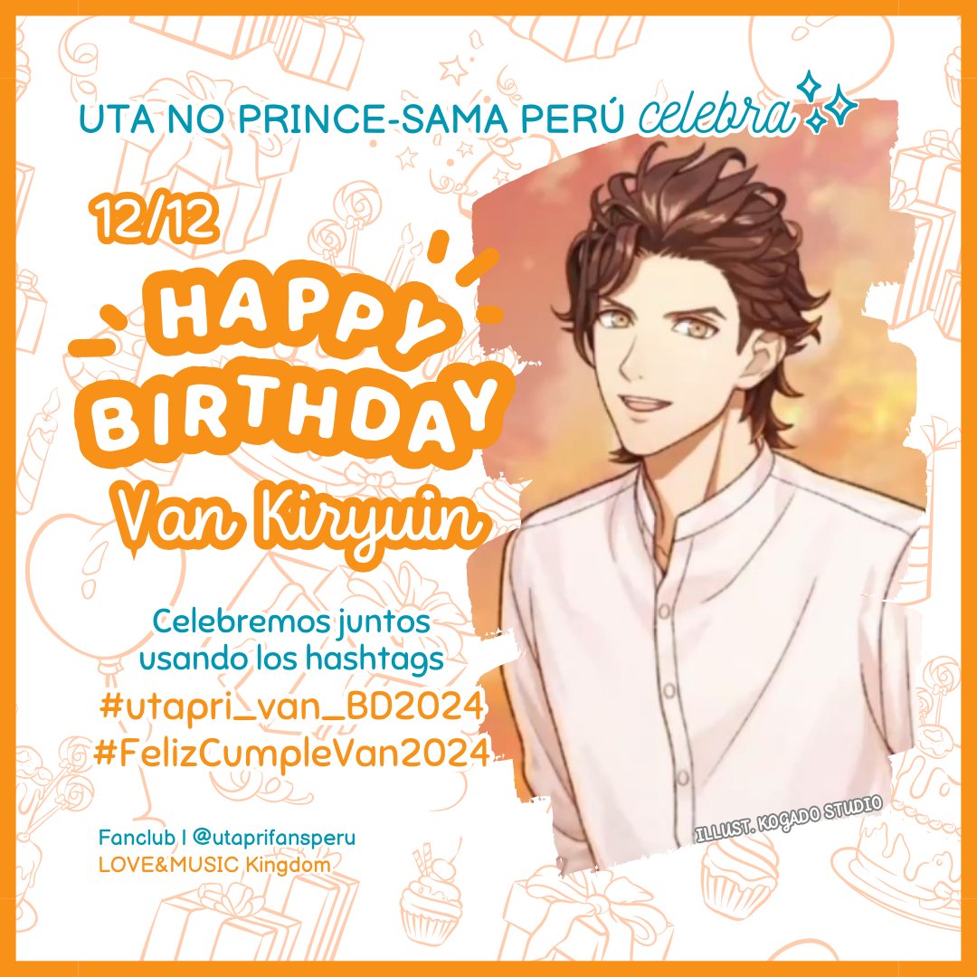 UtaPriFansPeru's tweet photo. 🎂 12/12 | ¡Feliz Cumpleaños, Van! 🧡
Hace unos días celebramos el último cumpleaños de HE★VENS del año 😇
💌 El gacha de su cumpleaños está disponible hasta el 19/12 en LIVE EMOTION 🎮

#FelizCumpleVan2024
#桐生院ヴァン_BD2024
#桐生院ヴァン生誕祭2024
#VanKiryuin
#桐生院ヴァン https://t.co/plJz5DCdgr