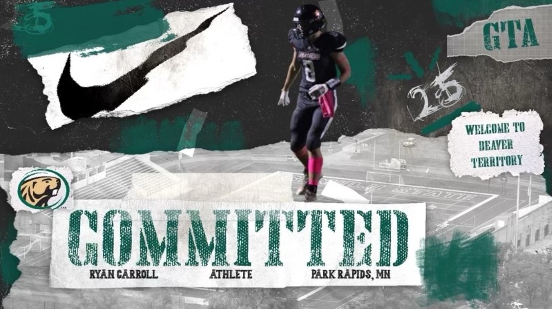Ryan (@ryan_carroll_1) on Twitter photo Offered and Accepted !!! I'd like to thank my family, coaches, and teammates for all your support. Thank you <a href="/CoachBolte/">Brent Bolte</a> and @BSUBeaverFootball for this opportunity. #GrindTheAxe Offered and Accepted !!! I'd like to thank my family, coaches, and teammates for all your support. Thank you <a href="/CoachBolte/">Brent Bolte</a> and @BSUBeaverFootball for this opportunity. #GrindTheAxe
