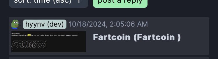 mufasadingo69's tweet photo. @thegodadot shid nice

$shitcoin deployed by $fartcoin dev

just bonded yesterday

#shitcoin

42PZx7bPF1EMnP9L7vcjihTx7Nryxh81GG9Xs6fdpump https://t.co/aRFsAzgv71