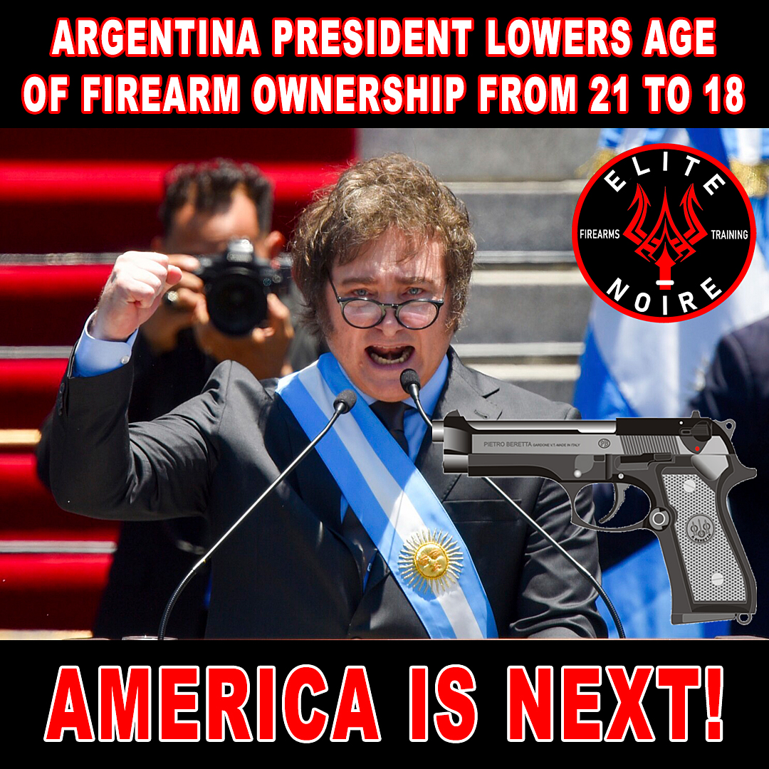 EliteNoire99's tweet photo. The President of Argentina, Javier Milei, has lowered the legal age of gun ownership 21 to 18 years old. 

In Fraser v. ATF, U.S. District Court Judge Payne struck down a federal law that bans the sale of guns to adults under 21. The case is now at the 4th Circuit. #2A #MAGA https://t.co/1EmuE9fUkb