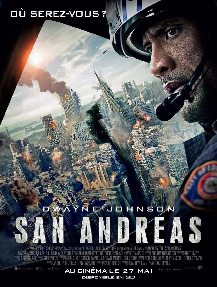 TeamCastagnet's tweet photo. Film SAN ANDREAS (2015).
Ce soir, sur TF1 @TF1, à 23H30.
Film catastrophe, sorti en 2015.
#SanAndreas2015 #TF1 #SanAndreas #Film2015 #Catastrophe #DwayneJohnson (#RaymondGaines) #AlexandraDaddario (#BlakeGaines) #BradPeyton #Film #Télévision #Cinéma #TF1CinéDimanche #CinéDimanche https://t.co/eF8K1BRhQ7