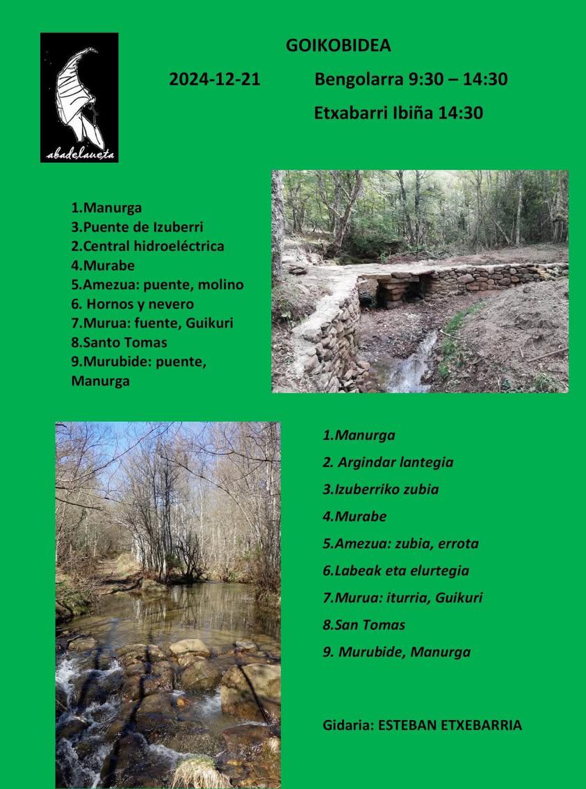 OndareLagunak's tweet photo. 𝗚𝗼𝗶𝗸𝗼𝗯𝗶𝗱𝗲𝗮
Manurga-Murua
📅 Abenduak 21 de diciembre
⏰ 9:30
📍 Bengolarrako aparkalekuan, Gopegi⁣⁣
⁣ℹ️ abadelaueta@gmail.com⁣⁣
⁣⁣⁣
#Zigoitia #Manurga #Murua #Abadelaueta #AbadelauetaEtnografikoElkartea #etnografia #gorbeia #gorbeiaeuskadi https://t.co/deOoyFf5S1