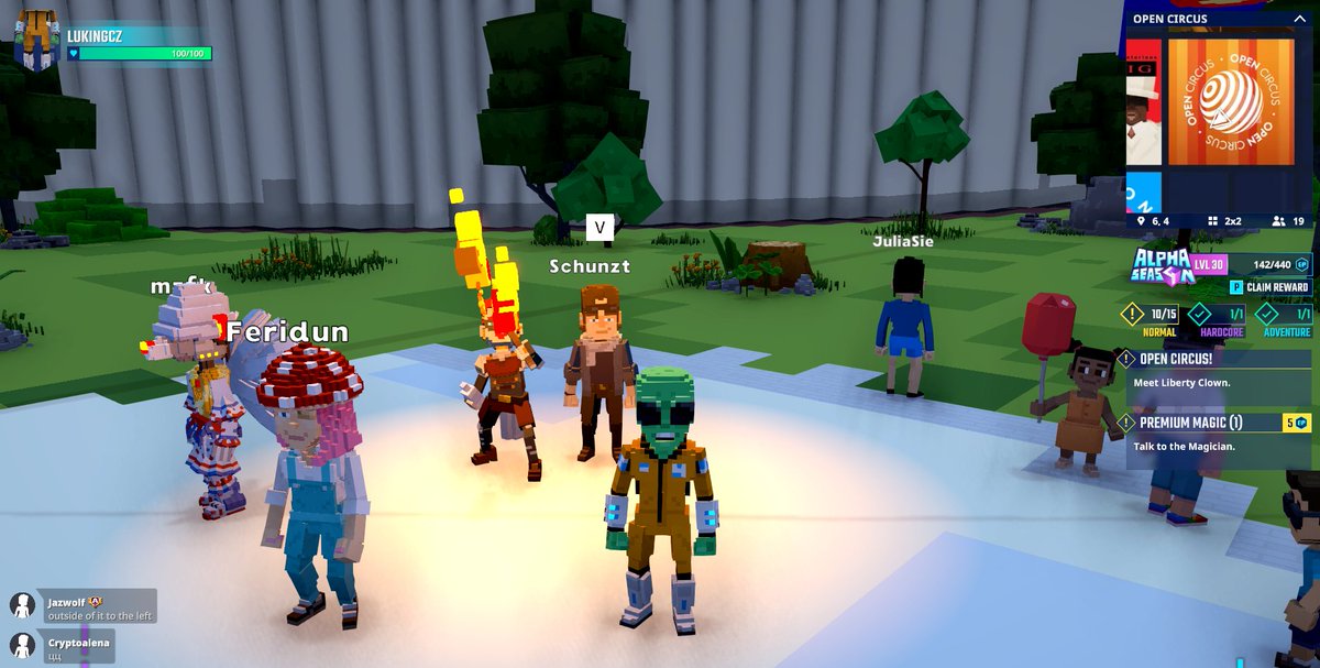 svobodaluke's tweet photo. Watching Firebreather Sonia perform in Open Circus in @TheSandboxGame. Talk about playing with fire! 🔥🎪 https://t.co/fRb7qBeAAY #TheSandbox #AlphaSeason4 #AS4SocialChallenge https://t.co/7UgouFFE1K