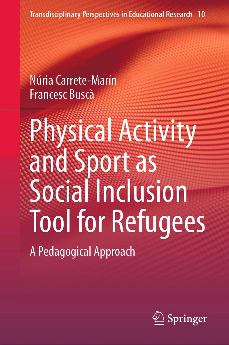 Nou llibre publicat! 

📚Physical Activity and Sport as Social Inclusion Tool for Refugees - A Pedagogical Approach

🖋 Núria Carrete-Marín i Francesc Buscà

ℹ️link.springer.com/book/10.1007/9…