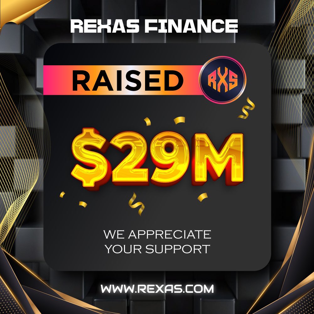 rexasfinance's tweet photo. ⭐️ Milestone Achieved! ⭐️

Rexas Finance has successfully raised $29,000,000! 🚀

Thank you for your support! 👍

Buy Now: https://t.co/tNJAsvBiYe

#rexas $RXS #RexasFinance #crypto https://t.co/ktdsmMeRwb