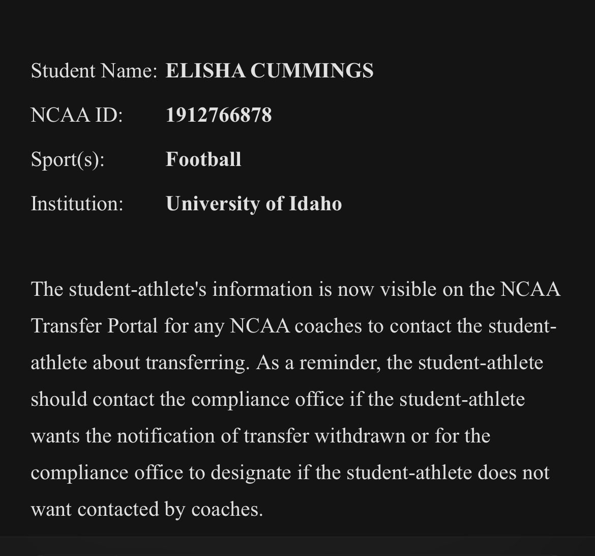 I have officially entered my name into the transfer portal with 1 yr of eligibility left .