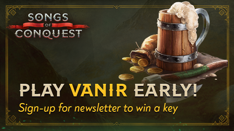 songsofconquest's tweet photo. Want to play Vanir 24 hours earlier than everyone else? Sign up for our newsletter and you could win an early key! Link in thread! https://t.co/gkwRxZCDc4