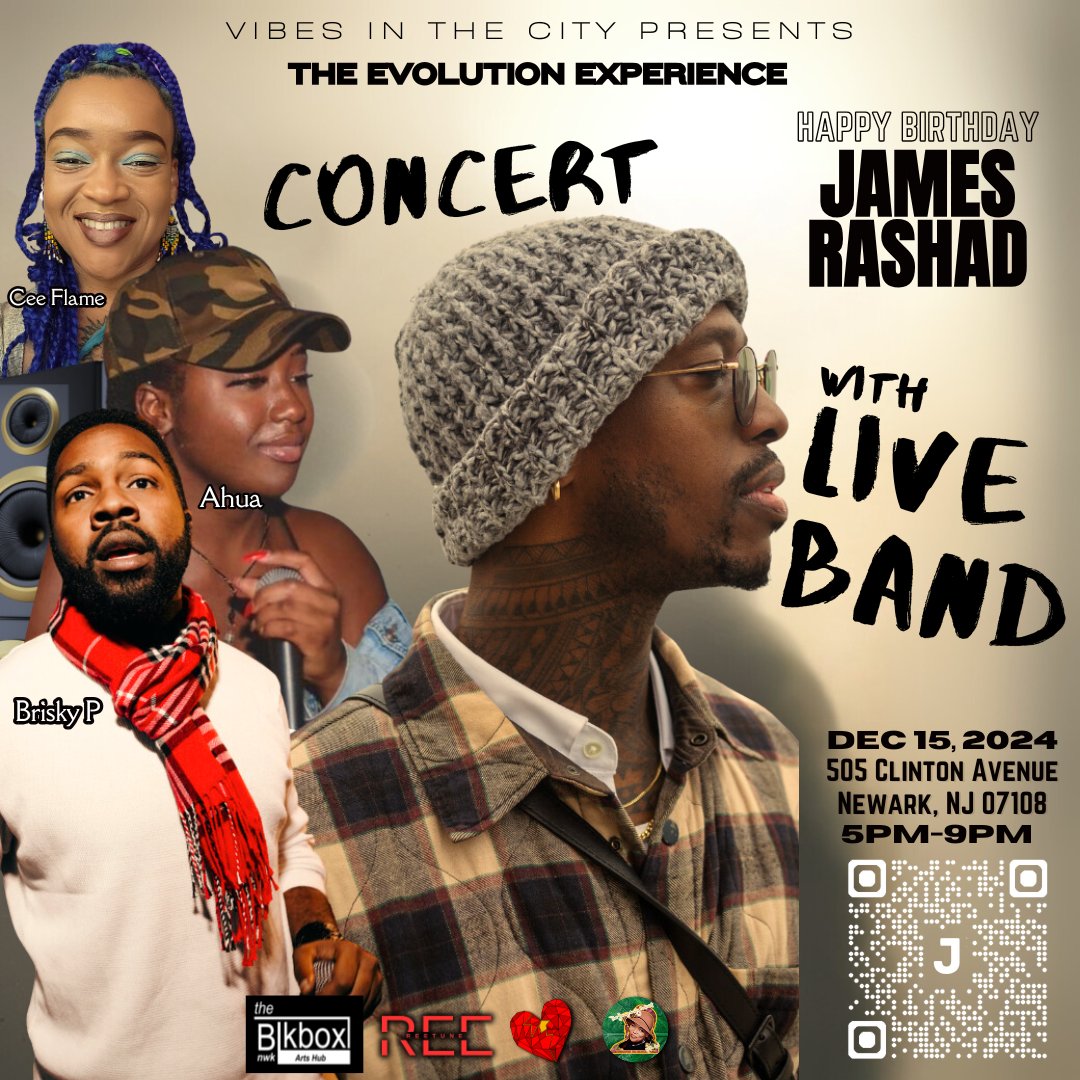 Tonight we’re back At BLKBOXNWK for the James Rashad Evolution Experience… James Rashad formerly known as JimmySoDope will also be celebrating his birthday featuring guest artists and a live band.. Dope Night planned. 5PM doors open. 505 Clinton Ave, Newark, NJ. Pull up