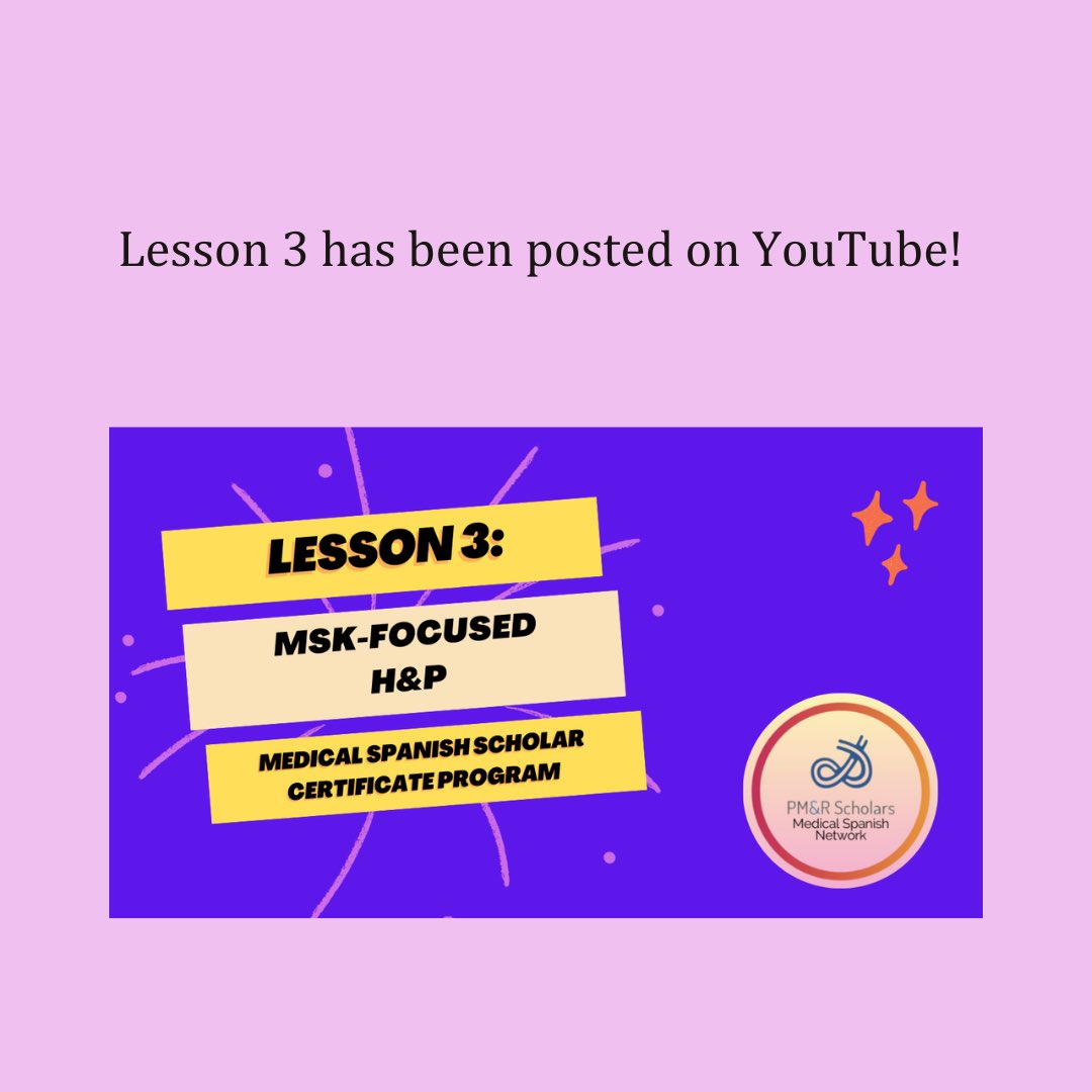 PM&R Scholars Medical Spanish Network tweet media