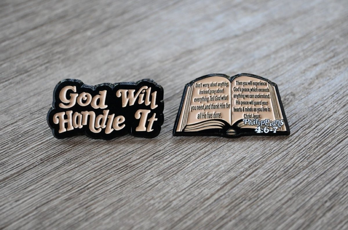 GreDeeArts's tweet photo. 🗣️GOD WILL HANDLE IT🗣️ AVAILABLE NOW! Bracelet &amp; Enamel Pins! https://t.co/JyA1AKPqs0 https://t.co/AhEPTfKUyT