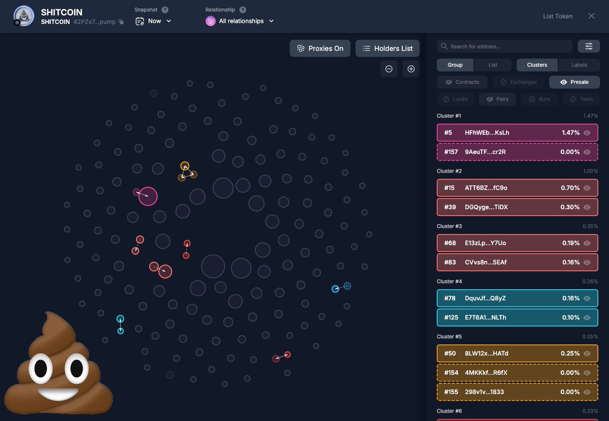 InsightXnetwork's tweet photo. Not all shitcoins have to have a shitty bubblemap! 🫧 
Stop guessing and try our bubblemaps tool today to get a quick overview of top holder relations. Time to make better decisions also when trading shitcoins! 💩

👉 https://t.co/X1RHFAVgEf

#Shitcoin #Fartcoin #Altcoins https://t.co/SAA61AcYDU