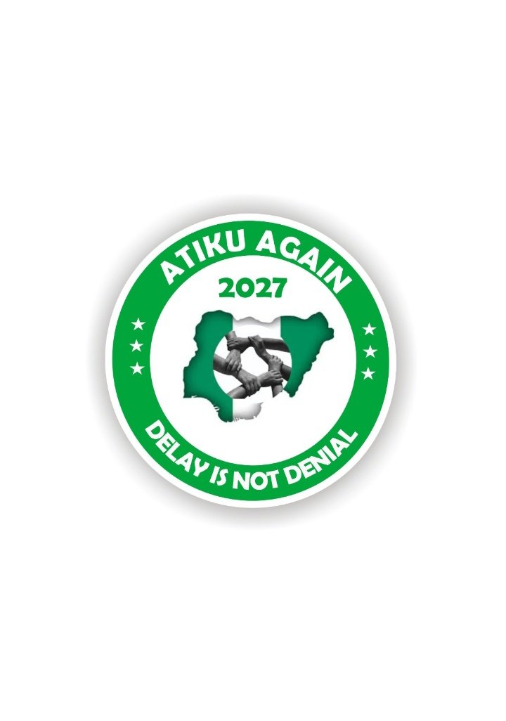 AdamuYuguda_'s tweet photo. OFFICIALLY!!
I still stand on my believe that H.E. Atiku Abubakar is the best person to drive Nigeria 🇳🇬 to the promising land. I hereby declare the official logo of the "AtikuAgain2027" Support Group which will function in the 36 states &amp; the FCT.

Appointments of excos is next. https://t.co/SE4JhxdP2o