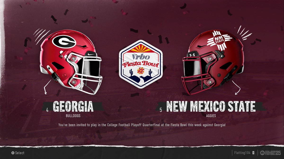 CoachHawkTuah's tweet photo. FIESTA

We’re headed to Glendale to take on Georgia! We know what we have to do, FINISH STRONG! Also Dashawn Cameron got the credit he deserved! Let’s get it Aggies! Details⬇️

📍: State Farm Stadium
⏱️: 5:00
📺: ESPN
🪡: ⚪️⚫️⚪️

#AggieUp https://t.co/vm7HqBI8UT