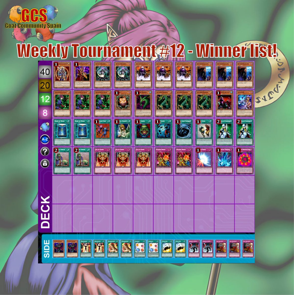 GoatFormatES's tweet photo. 🚨MalaGOAT spotlight🚨

🇪🇸¡ @ImRahxen se alzó con la victoria usando la decklist del campeón del mundo Aalvarado!

🇬🇧 @ImRahxen emerged victorious using world champion Aalvarado's decklist! https://t.co/JR1t36OeJT