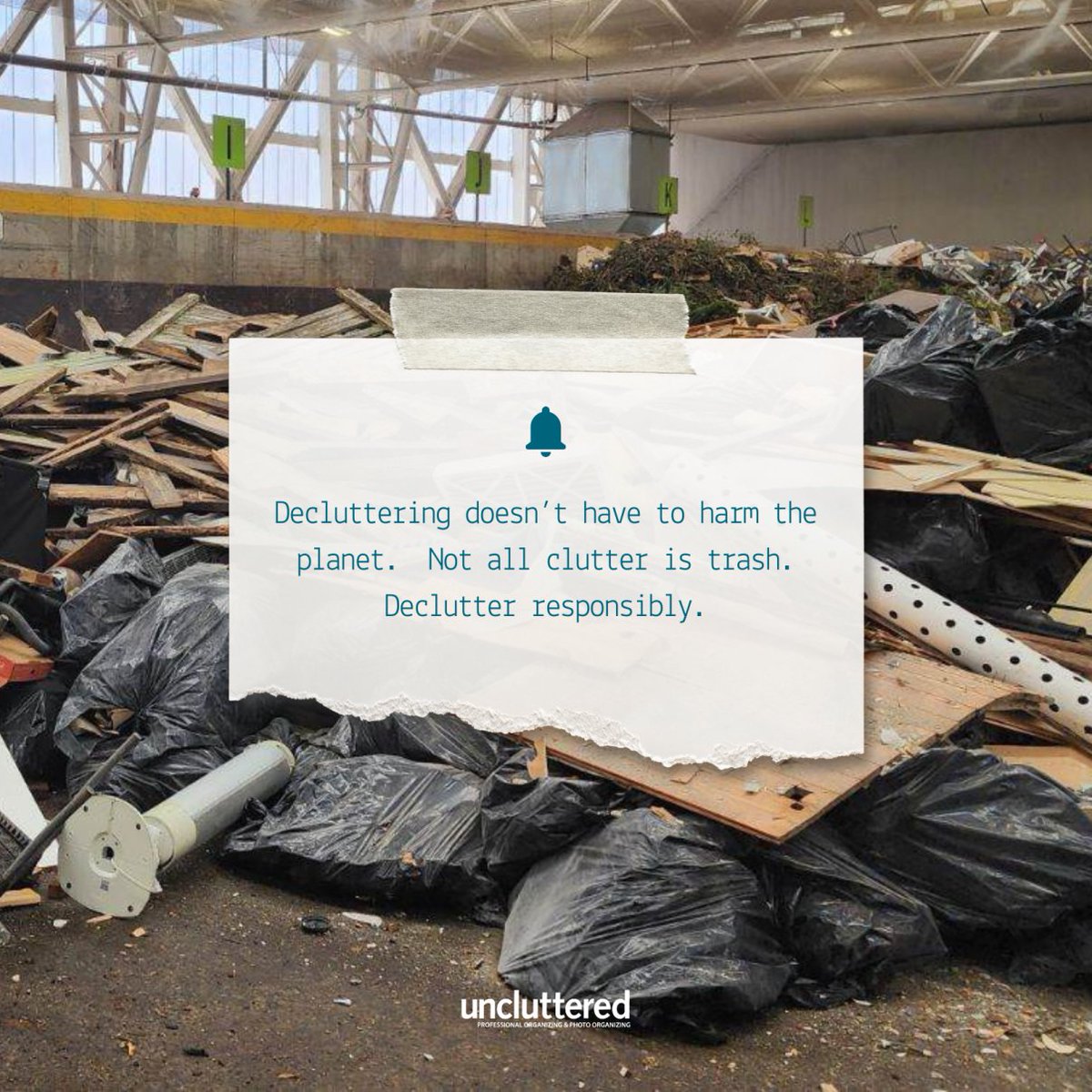 unclutterednw's tweet image. This is NOT where your stuff ends up when you declutter with us. 🚫

At Uncluttered, we take extra care to:
✅ Donate usable items.
♻️ Recycle materials whenever possible.
🌍 Make eco-friendly choices every step of the way.

#declutterresponsibly #uncluttered #homeorganizer