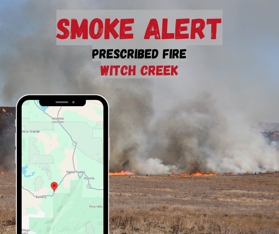 On 12/16 we will be conducting a prescribed burn in the area of Hwy 78 and Westside Rd in the community of Witch Creek. There will be smoke visible in the immediate area and throughout parts of the county. Burning is planned to start around 9 am and last for several hours.