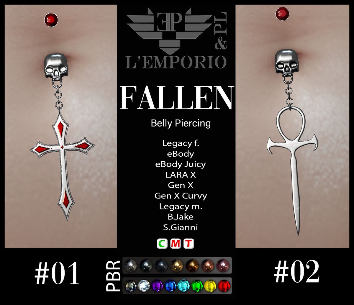 pl_emporio's tweet image. New Release from L&apos;Emporio&amp;amp;PL
New Release by L&apos;Emporio&amp;amp;PL @Nocturne Noel  Event
Start: Dec. 13th 2024 to Jan. 13th 2025
Belly Piercings
📷maps.secondlife.com/seco.../Fort%2…
 #SecondLife #SecondLifeDesign #Design3d #SecondLifeFashion #SecondLifeMesh #goth #Accessories3d #bellypiercing