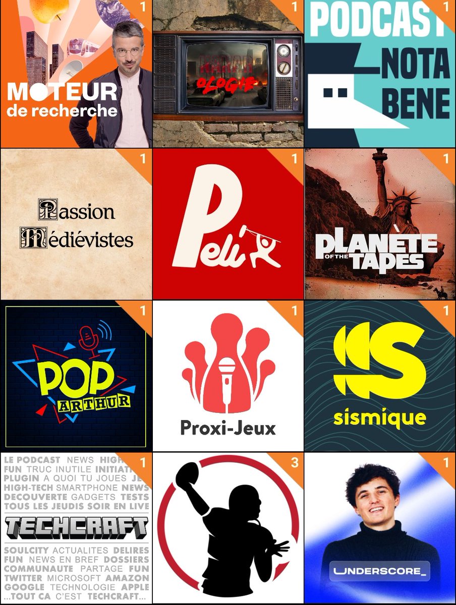 Journal des sorties de Podcast 
(Y'en a pas eu vendredi)