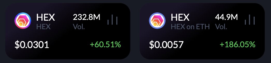 liquidsoil369's tweet photo. whos winning now? Hexscout? where are they? where are the phex maxis.... 

 $ehex pumping stronger than $phex whil even a fat BankX whale dumped the shit out of ehex last few weeks.
LOLZ 🤣 https://t.co/WC8HG09pFc