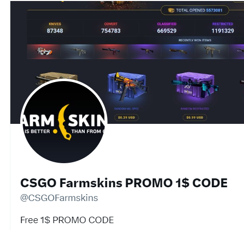 CSGO Hellcase PROMO 1$ CODE tweet media