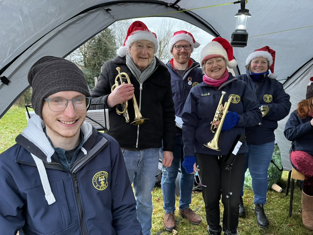 LydneyBand's tweet photo. A few festive highlights from the last few days: we’ve taken a tour of Lydney’s residential homes, performed at a fundraiser in Brockweir and entertained shoppers at Tesco Chepstow! 

The Training Band also returned to take part in Chepstow Male Voice Choir’s Xmas Concert! 🎶🥵🎄 https://t.co/CNADcBSKoV