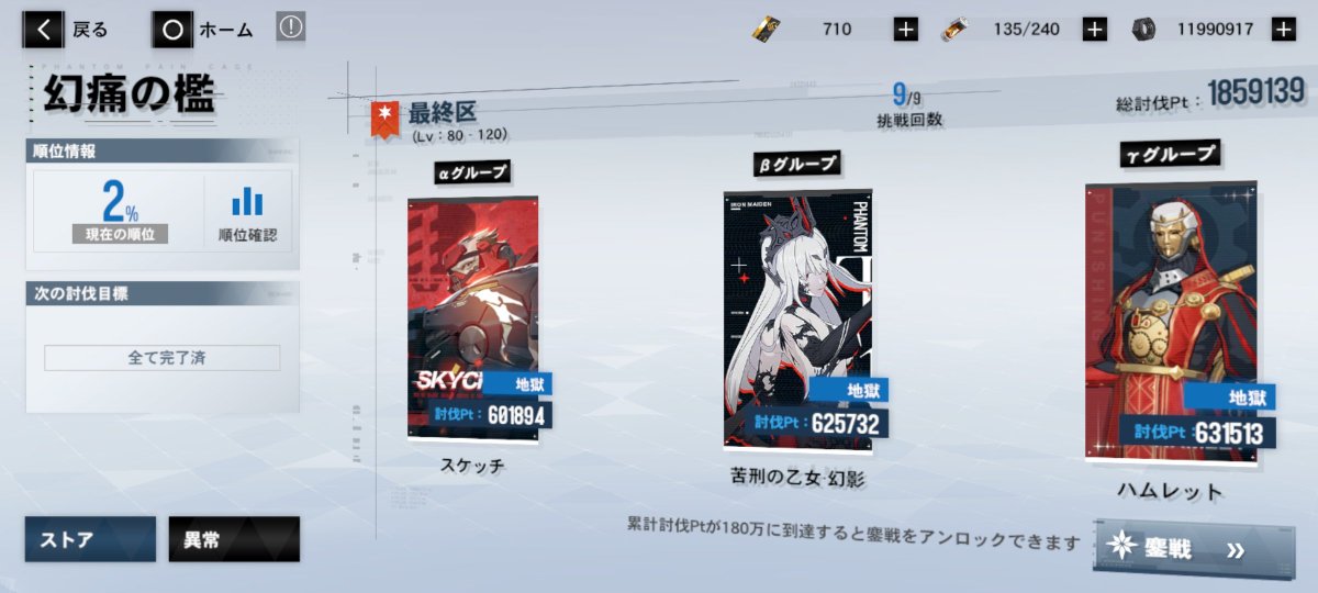 kiRin4_pg's tweet photo. 遅くなりすぎたが今週も乙カレニーナァ！！！！！！
戦区は良し！！！！！！幻痛は難しいね！！！！！！！！ https://t.co/zpqXcKFCW6