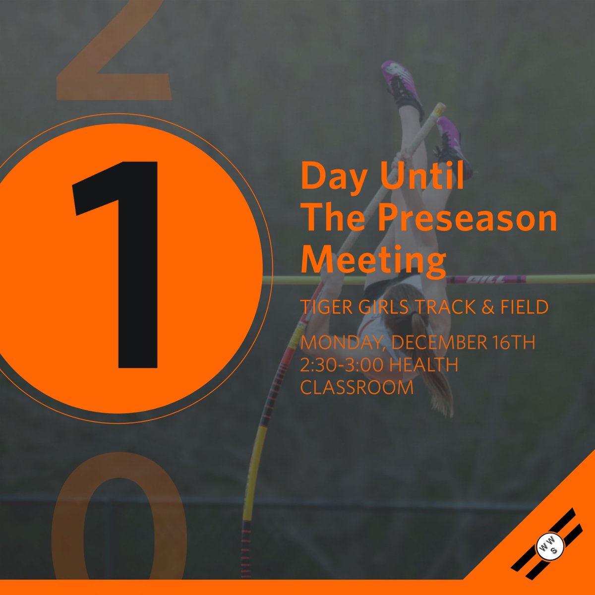 One day until our 2025 preseason informational meeting! Monday, 12/16 from 2:30-3:00. Meet in the Health Classrooms next to the field house. Check Google classroom for details!