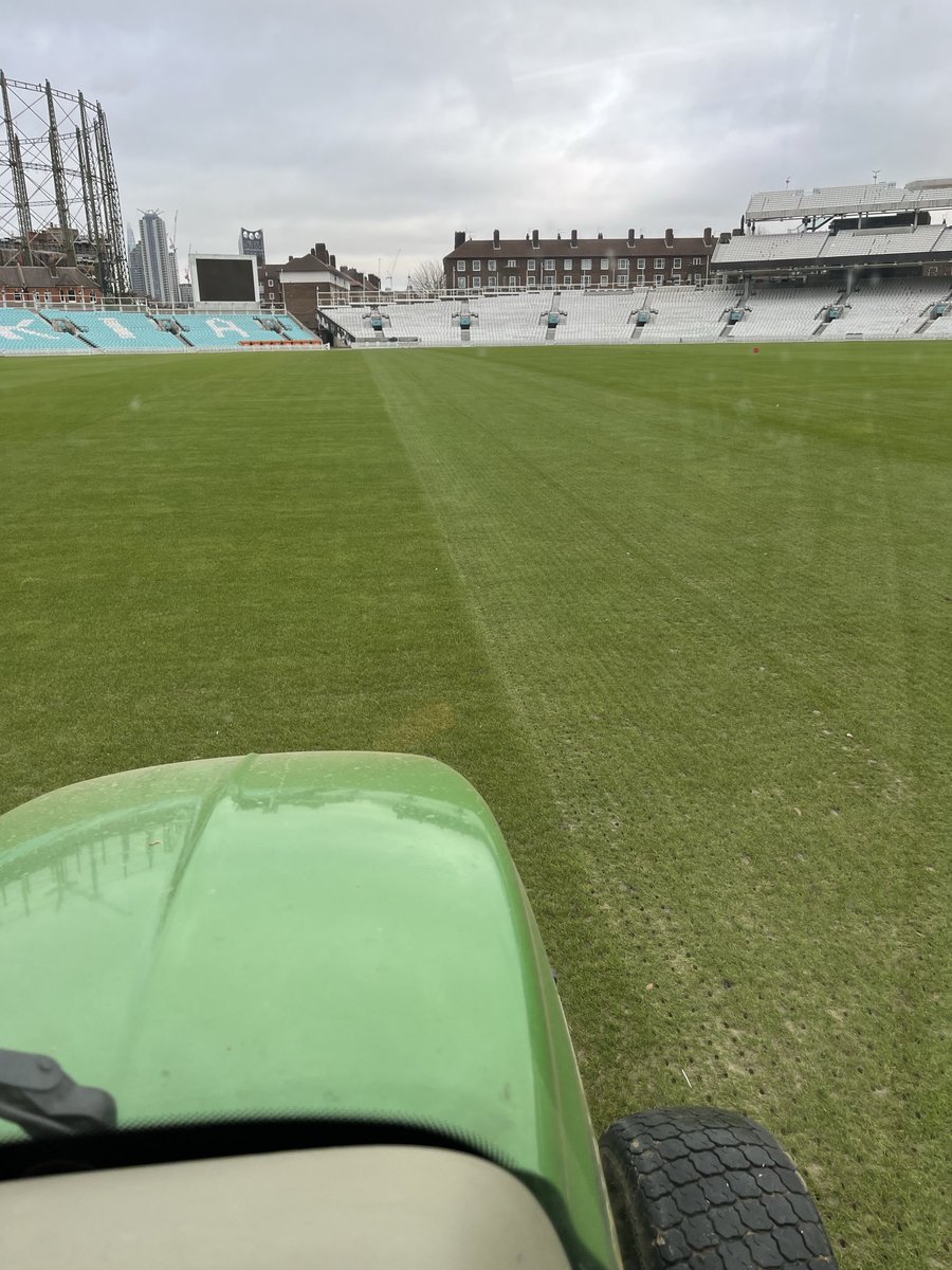 Well it may well have been a Sunday afternoon, but with the weather we have experienced, when there is a break to give good conditions, the tough get going, with more rain forecast, job done ⁦<a href="/WiedenmannUK/">Wiedenmann UK</a>⁩ ⁦<a href="/DLF_Seeds/">DLF</a>⁩ #aeration #Terra spiking