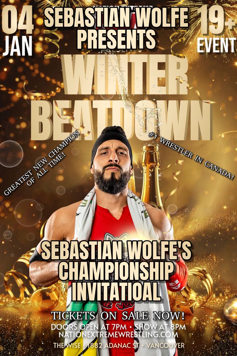 NEWWrestlingInc's tweet photo. JUST ANNOUNCED: Jan 4th at The Wise, @SebWolfePRO will have a match against an opponent of his choosing. Wrestlers who wish to face him are being told to submit an application ASAP.

We suggest you buy some tickets to see how this all plays out:

https://t.co/oTBy6gOx0W https://t.co/jNQK3oVgoh