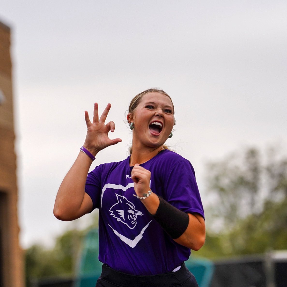 Enthusiasm at a 🔟 because Christmas is only 🔟 days away🎄👌🏽💜 #GoWildcats
