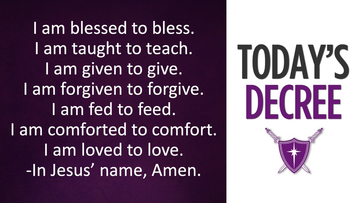 Today’s #decree
