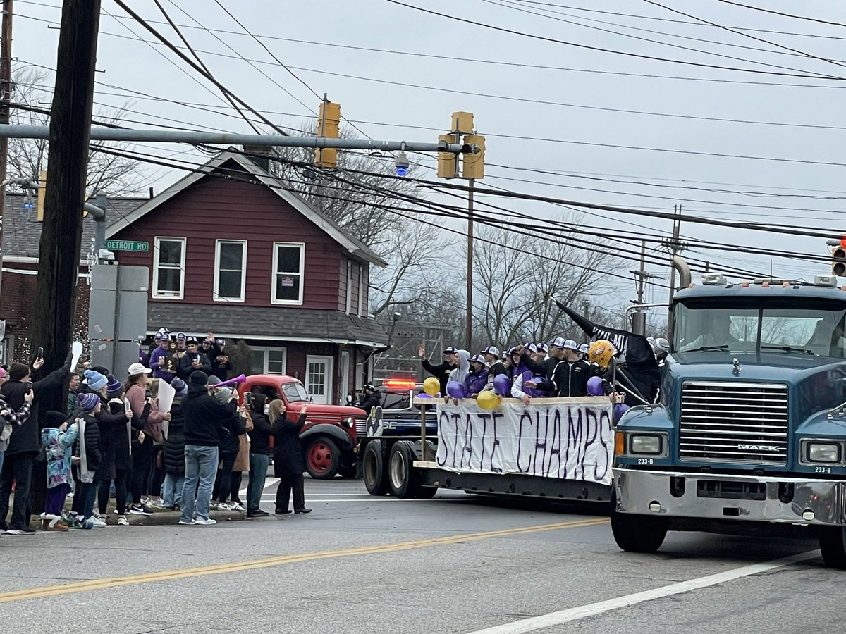 Historic parade in Avon today.  Another great day to be an Eagle!
