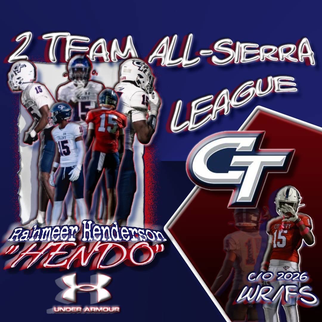 Blessed🙏🏾 to be named a All-Sierra league 2nd team player #TTP <a href="/ColonyTitans_FB/">Colony Titans Football</a> <a href="/CoachZavala58/">Coach Zavala</a>
<a href="/CoachGomez91/">Tony Gomez</a> <a href="/premiumsportsla/">Premium Sports</a> <a href="/Realregular4/">Tim Willams IV</a>