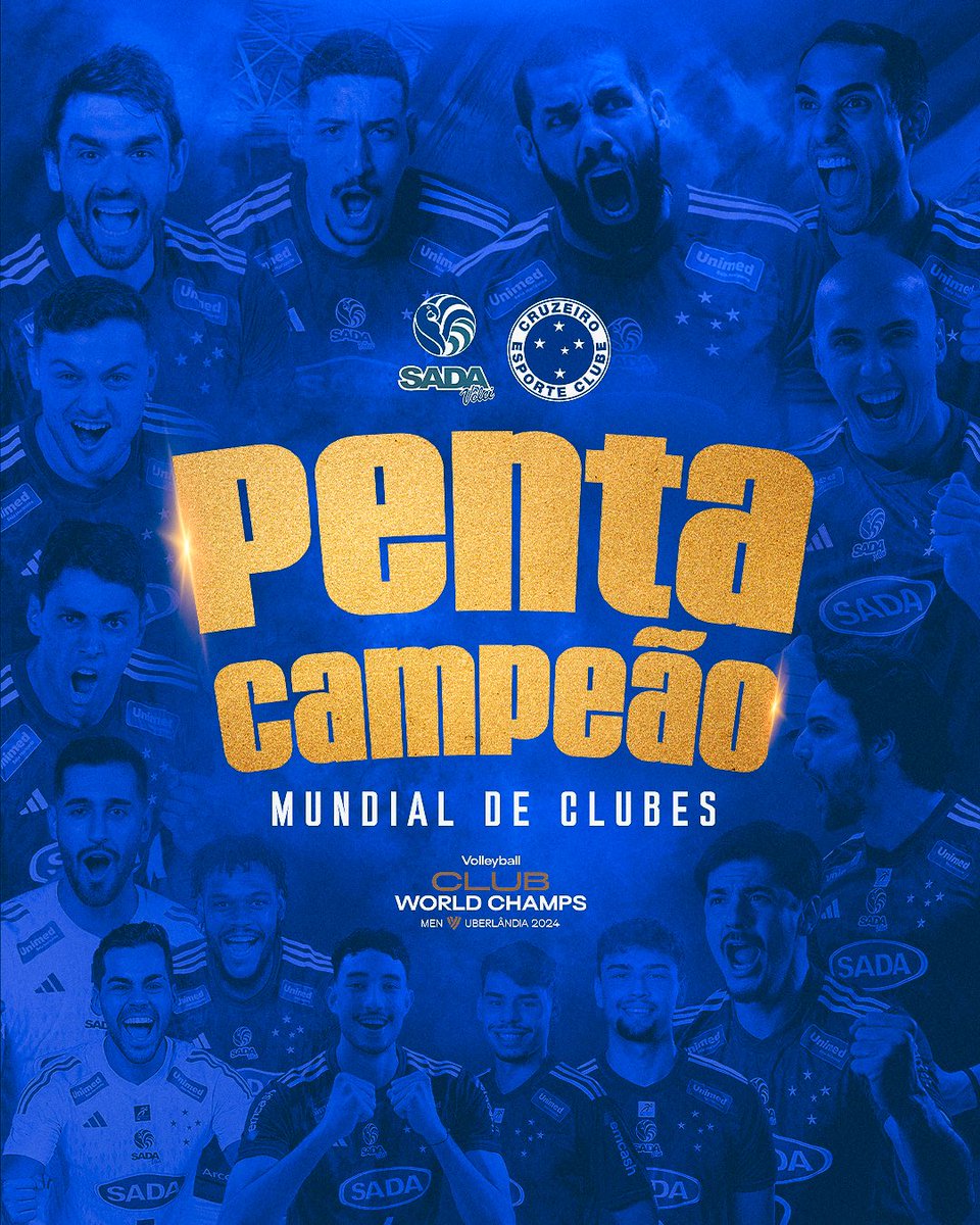 sadacruzeiro's tweet photo. PENTACAMPEÃO DO MUNDOOOOO!!! É PENTA!!!
3 a 1 NO TRENTINO PARA CONQUISTAR O MUNDO DE NOVO! https://t.co/5o9rhwSZN7