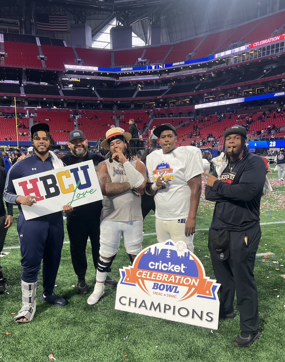 Manny Ramirez (@coachramirezjsu) on Twitter photo Proud of our Entire Offensive Line, But even more of our 3 Seniors that sacrificed and laid everything on the line this season! Your leadership has laid the foundation for our room. We will continue to Build! #TrenchDawgs
<a href="/FordKirklyn/">Kirklyn Ford</a> <a href="/DandreBlue/">D’Andre Townes Blue</a> <a href="/evanhenry74/">henry_huncho71</a> <a href="/CoachGraham50/">Coach Kaleb Graham</a> Proud of our Entire Offensive Line, But even more of our 3 Seniors that sacrificed and laid everything on the line this season! Your leadership has laid the foundation for our room. We will continue to Build! #TrenchDawgs
<a href="/FordKirklyn/">Kirklyn Ford</a> <a href="/DandreBlue/">D’Andre Townes Blue</a> <a href="/evanhenry74/">henry_huncho71</a> <a href="/CoachGraham50/">Coach Kaleb Graham</a>