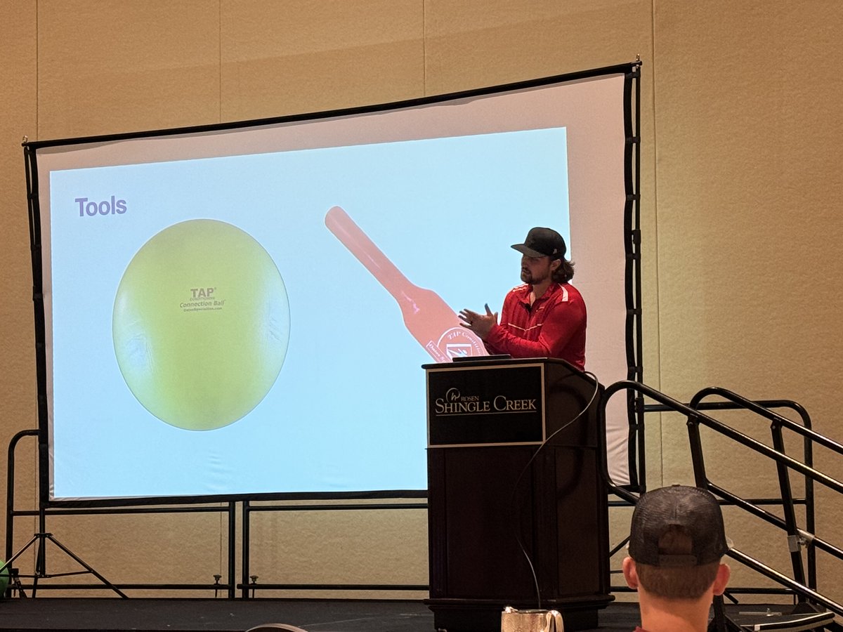 TXBaseballRanch's tweet photo. TBR's Garrett Wolforth closed things out at this weekend's inaugural Catcherfest in Orlando, FL.  His topic - "Arm Preparation: Creating Catcher Arm Health". #catching #BaseballRanch https://t.co/9mDdu1G8xp