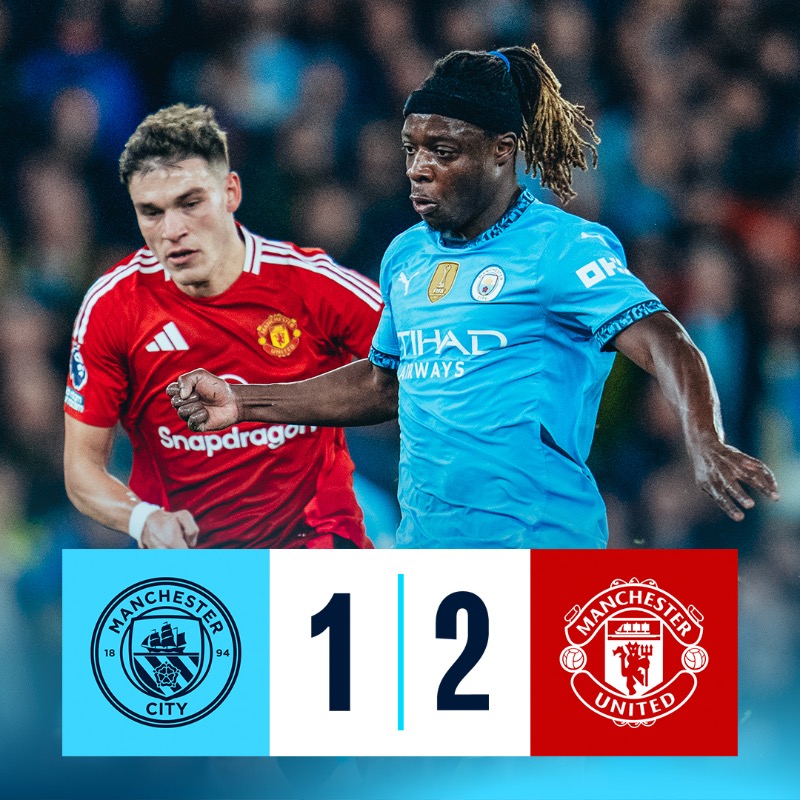 ManCity's tweet photo. The action from today's derby 📺