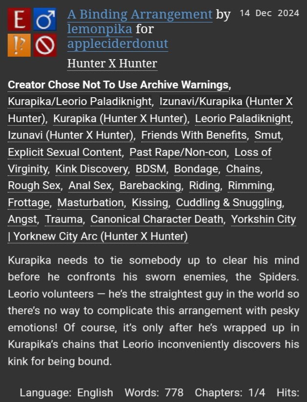 ChainCustard404's tweet photo. New #Leopika fanfic ⛓️

Read it on AO3! Please mind the tags 🔞

https://t.co/2Qlnrpkj8m https://t.co/MonNLBxyyM