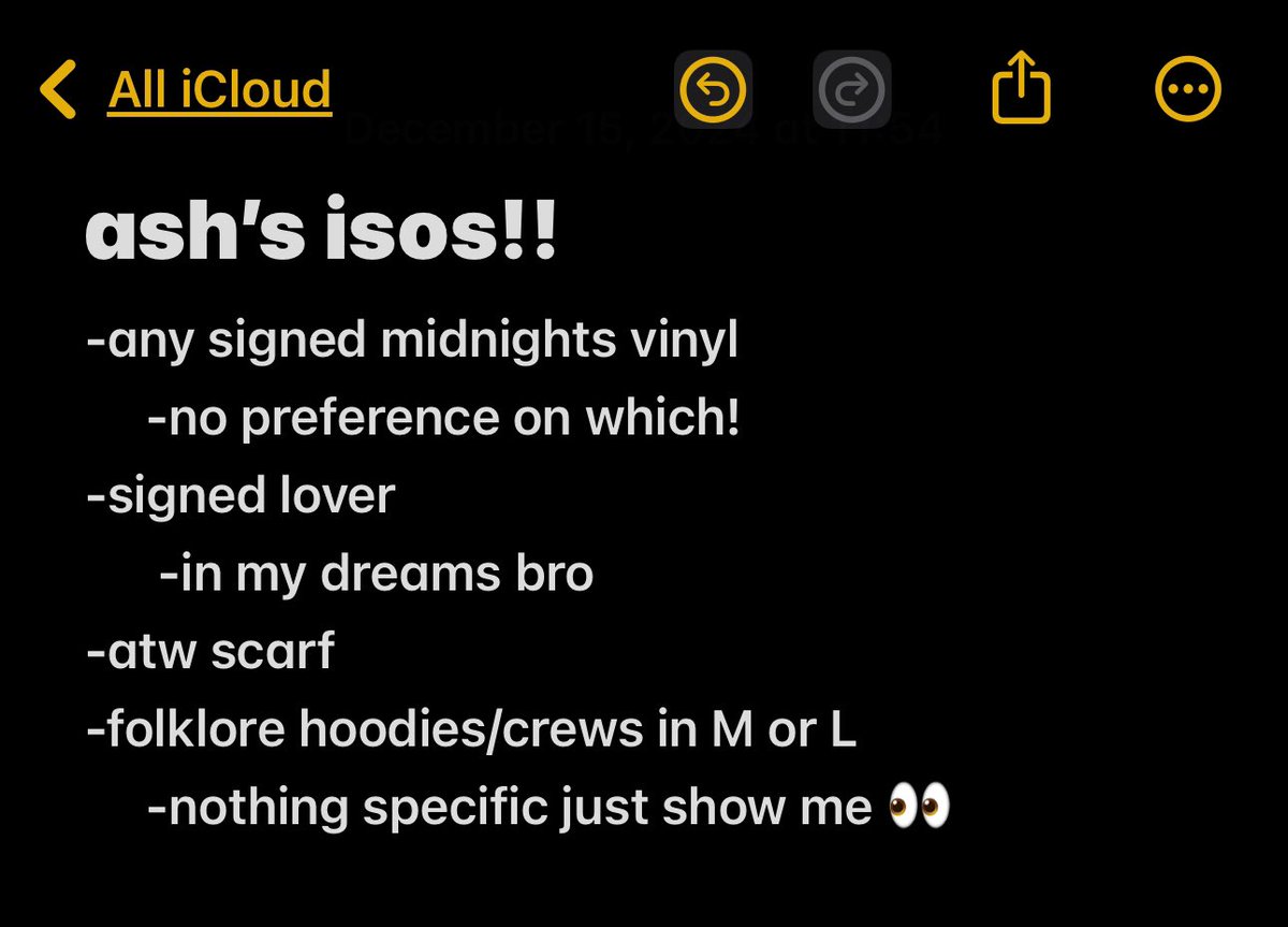 hiiii i have a lil extra money left that i set aside for taycouver tix and didn’t end up using so i figured id drop some of my isos! hoping to spend FV or slightly over or just a reasonable price, ik thats a stretch but you never know! 

would also want to wait to ship until