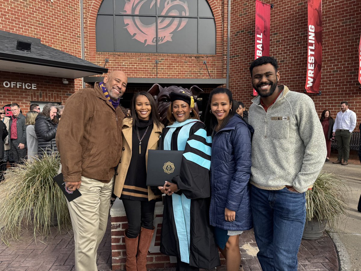 Sunday Inspiration ~ For every mountain &amp; every triumph, God has seen me through. Getting my doctorate was just another testament of how great He is in life. To my family, you are my inspiration. I could not have accomplished all that I am without you.  Dr. G.🩷