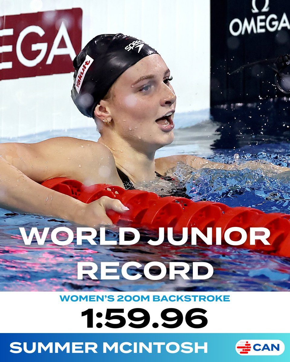 3️⃣new World Junior Records were set on the last day of competition at the Duna Arena!

#AQUABudapest2024 #swimming