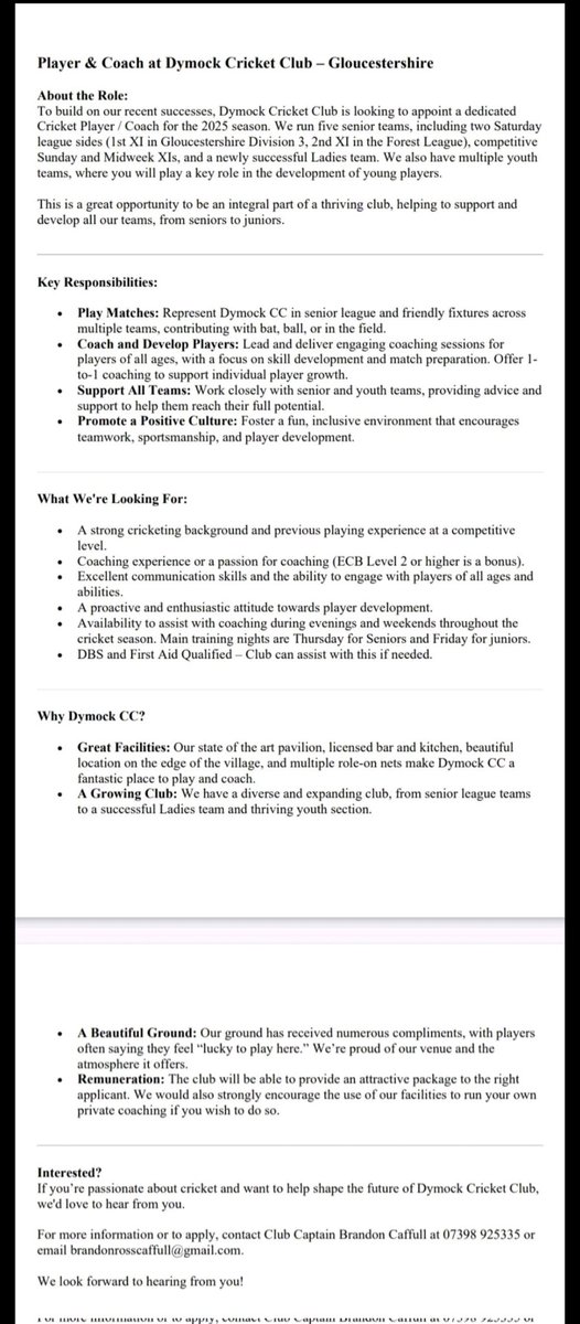 If you know of anyone, or would be interested in this position yourself. 
Please contact me via email or DM