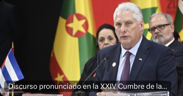 “Hagamos de nuestro esfuerzo y trabajo colectivo una ALBA más fuerte y más unida!”
Discurso pronunciado por el presidente <a href="/DiazCanelB/">Miguel Díaz-Canel Bermúdez</a> en la XXIV Cumbre del <a href="/ALBATCP/">ALBA</a>.