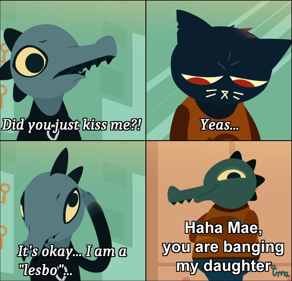 I love this part in the game #nightinthewoods #nitw #maebea