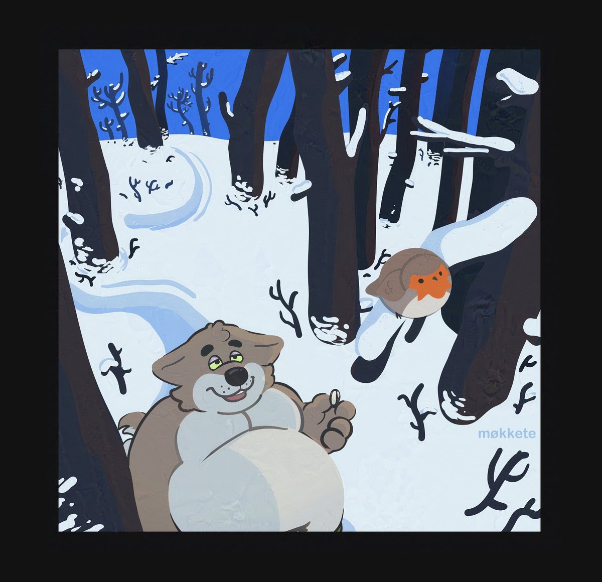 mokkete's tweet photo. the day after the snow
finished raffle prize for wobblewolf on bsky 🦋 https://t.co/hzZ5s9HkYW